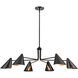 Warhol 6 Light 41 inch Matte Black Chandelier Ceiling Light